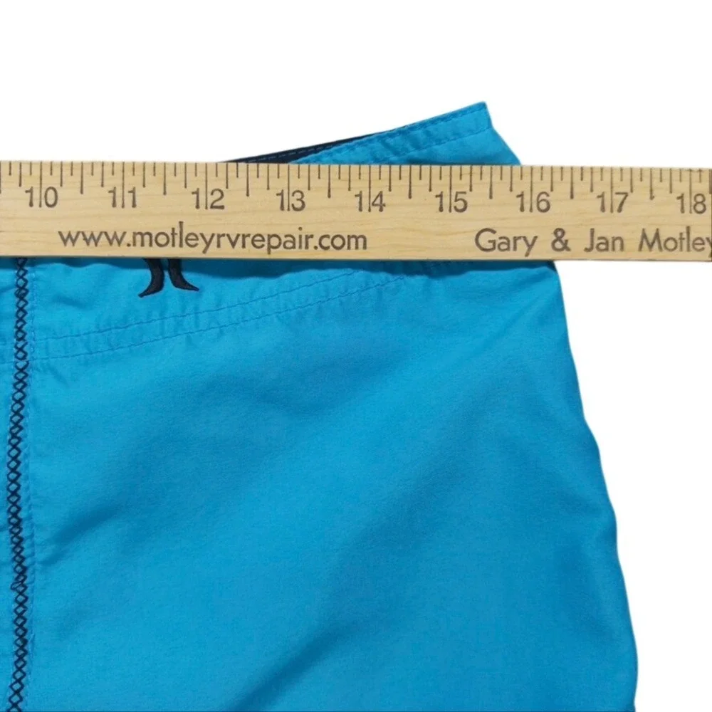 Hurley Board Shorts Mens 32 Blue Cargo Pocket Surf Swim Trunks Beachwear Summer
